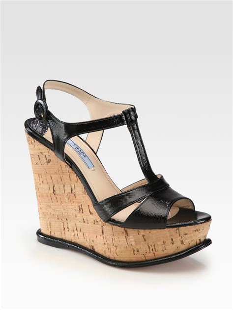 prada cork wedges|prada platform heels.